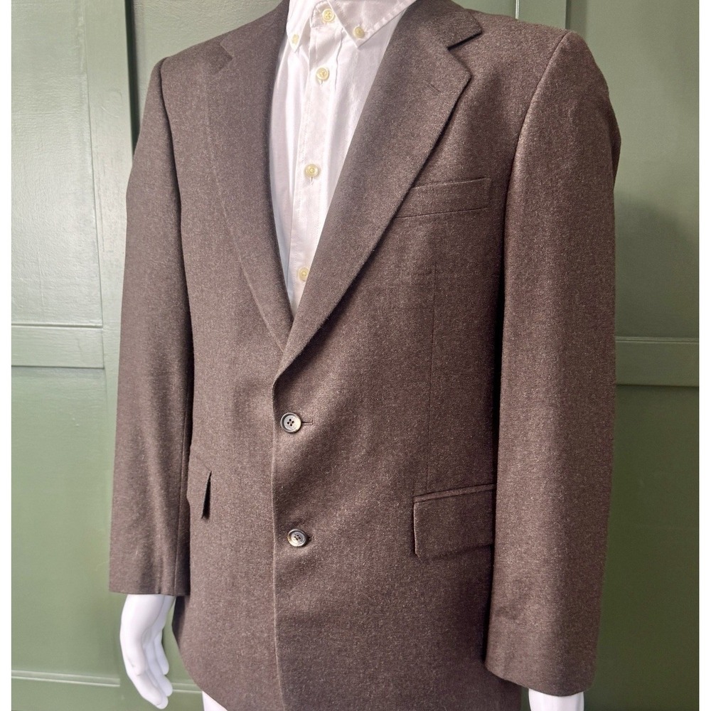 VTG 2-Piece Brown 100% Wool Suit Peaky Blinders Size 41 Blazer / 35x29 Tweed 60s